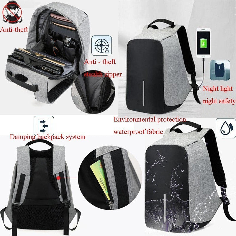 Anti-theft USB Charging Backpack
